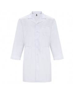 Blouse unisexe blanche à manches longues 2