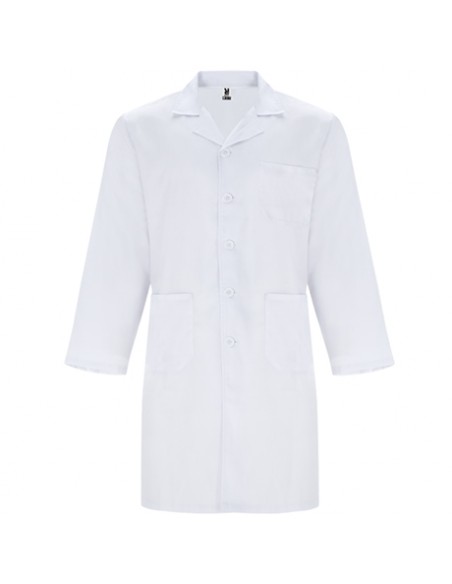 Blouse unisexe blanche à manches longues