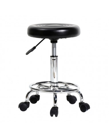 Tabouret 5 roulettes noir