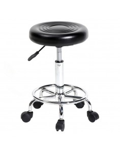 Tabouret 5 roulettes noir