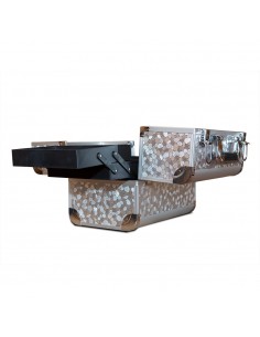 Valise grise écaille 30 X 20 X 25 CM 2