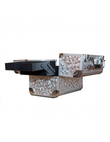 Valise grise écaille 30 X 20 X 25 CM