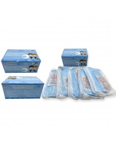 Masques chirurgicaux 3 plis Type IIR ENFANT Bleu - 50 pièces 2