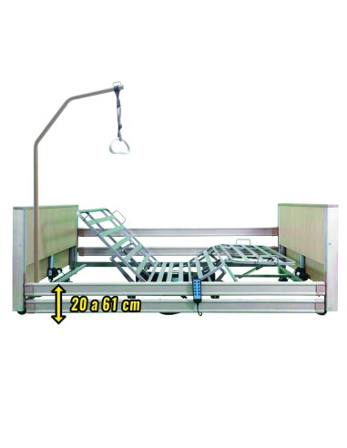 Lit électrique Ultra bas 90 X 200 - 3 fonctions - 170 kg