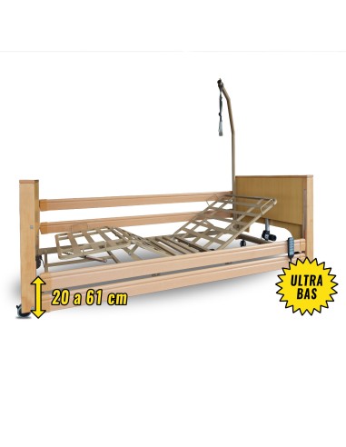 Lit électrique Ultra bas 90 X 200 - 3 fonctions - 170 kg