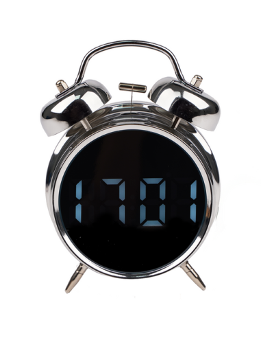 Réveil digital avec gros chiffres style rétro