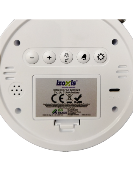 Réveil digital avec gros chiffres style rétro