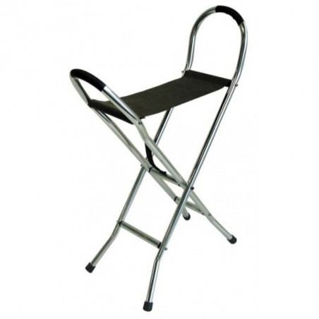 Canne siège 4 pieds en toile