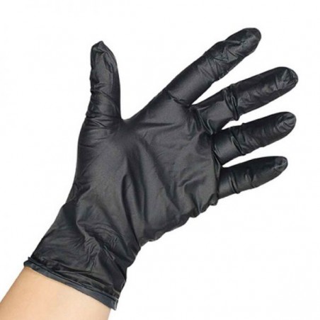 Gants Nitrile noir non poudré / 100