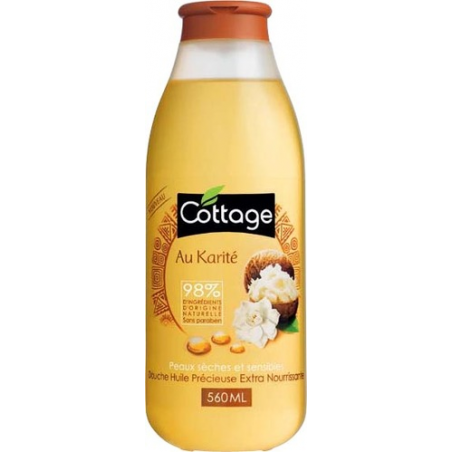 COTTAGE douche huile karité 560ml
