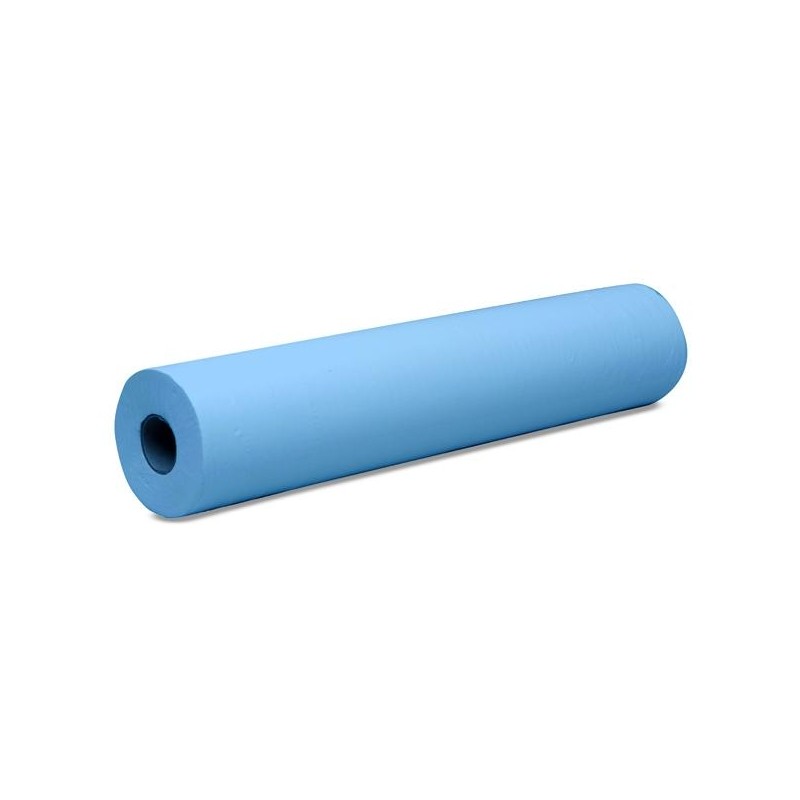 Drap plastifié bleu 50cmx52,5m / 6 rouleaux